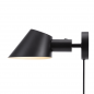 Preview: Nordlux Stay minimalistische Wandleuchte Schwarz E27 angenehmes Licht